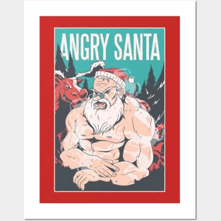 Angry Santa Posters and Art